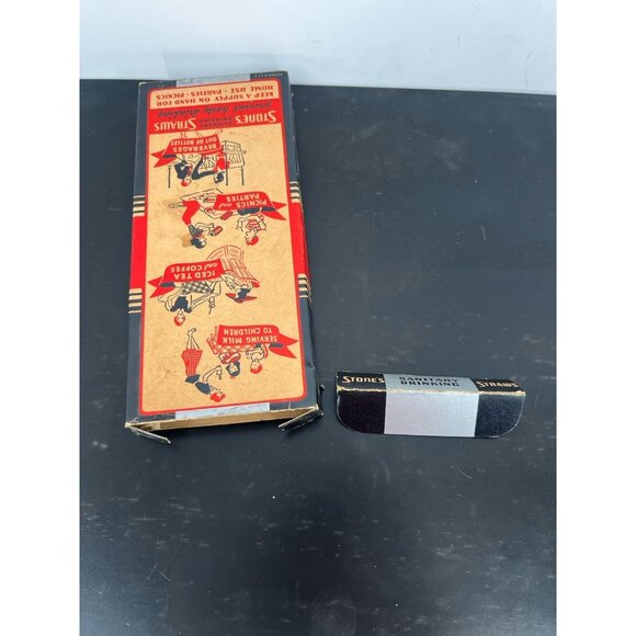 Vintage 1940's Stone's Paper Straws Box Stone Straw Corp Washington DC - Picture 5 of 6